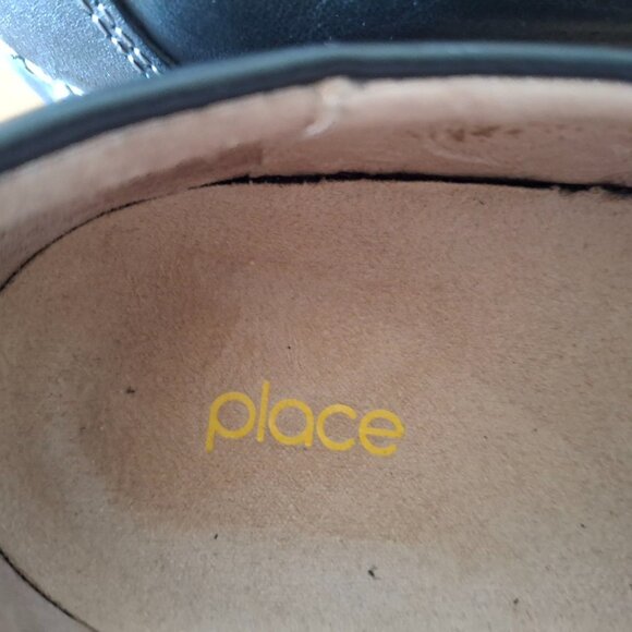 Place Women's Stella Black Leather Comfort Shoes - Slip-On Flats US Size 6 - Picture 6 of 7